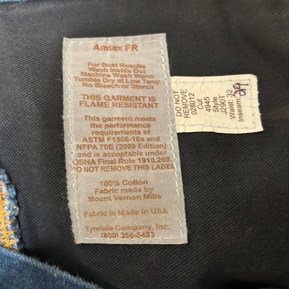 TYNDALE FR Pants  Waist 32 x 29 - Picture 8 of 8